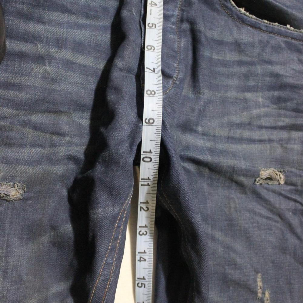 Mens Diesel Braddom Y2K Grunge Punk Skater Streetwear Straight Dark Wash Jeans - Picture 7 of 8